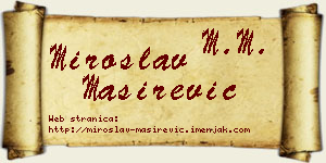 Miroslav Maširević vizit kartica